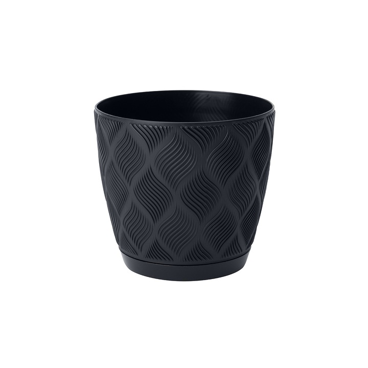 Flow Petit Eco cserép alátéttel, 17 cm, antracit