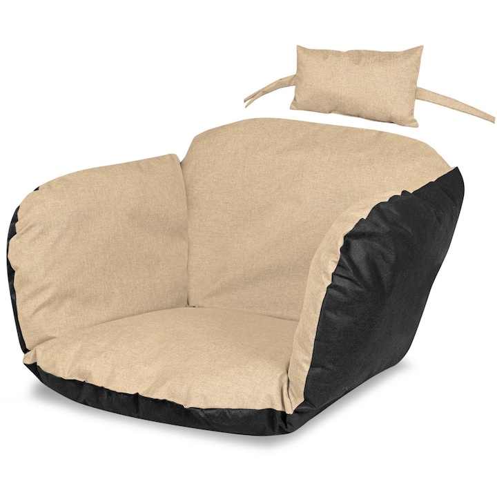 Perna Decorativa Pentru Leagan De Gradina, Edanti, Impermeabil, 112X113 Cm, Poliester, Bej