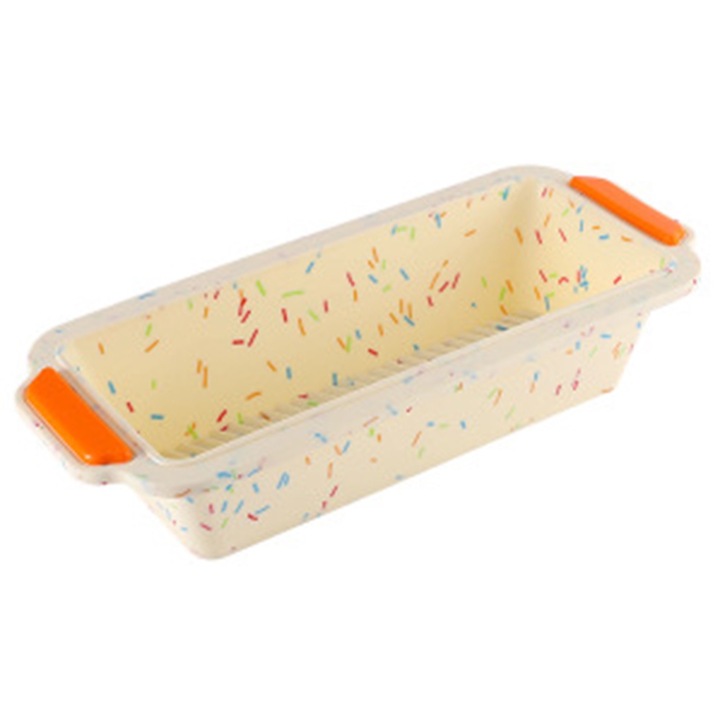 Szilikon tortaforma, 29,2x12,8 cm, fehér