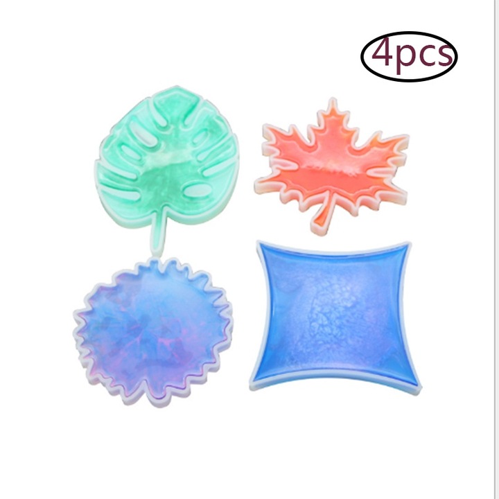 4 darabos, újrafelhasználható szilikon alátétkészlet asztaldíszítéshez