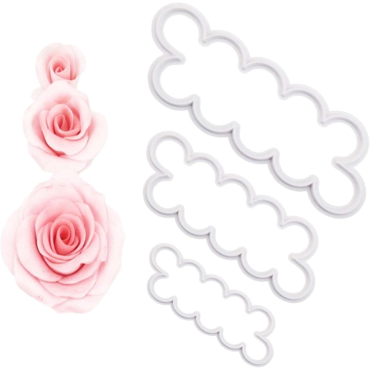 Forme prajituri, Enforose, set de 3 piese, plastic alimentar, diverse dimensiuni, pentru decorare torturi