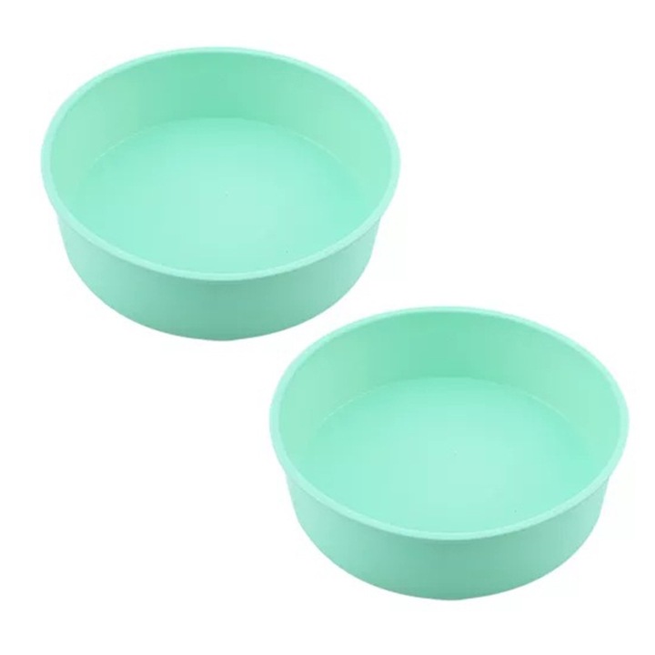 Kerek szilikon sütőlap, 2 db-os készlet, 8 hüvelyk, újrafelhasználható, tapadásmentes