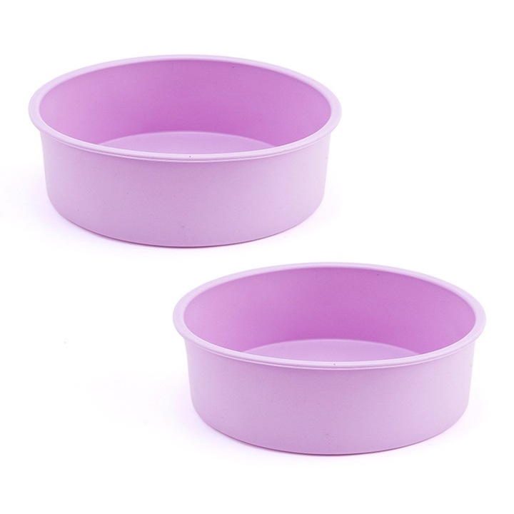 Kerek szilikon sütőlap, 2 db-os készlet, 8 hüvelyk, újrafelhasználható, hőálló, tapadásmentes