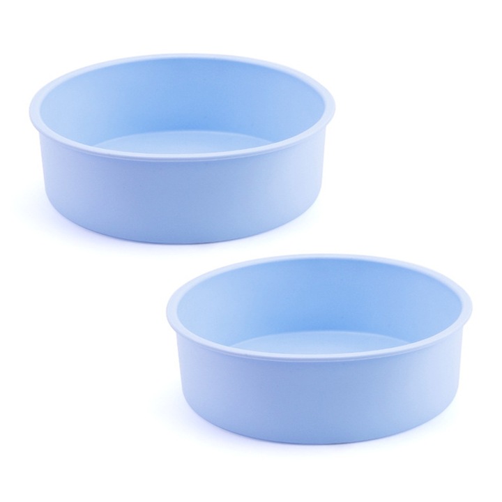 Kerek szilikon sütőlap, 2 db-os készlet, 8 hüvelyk, újrafelhasználható, hőálló, BPA-mentes