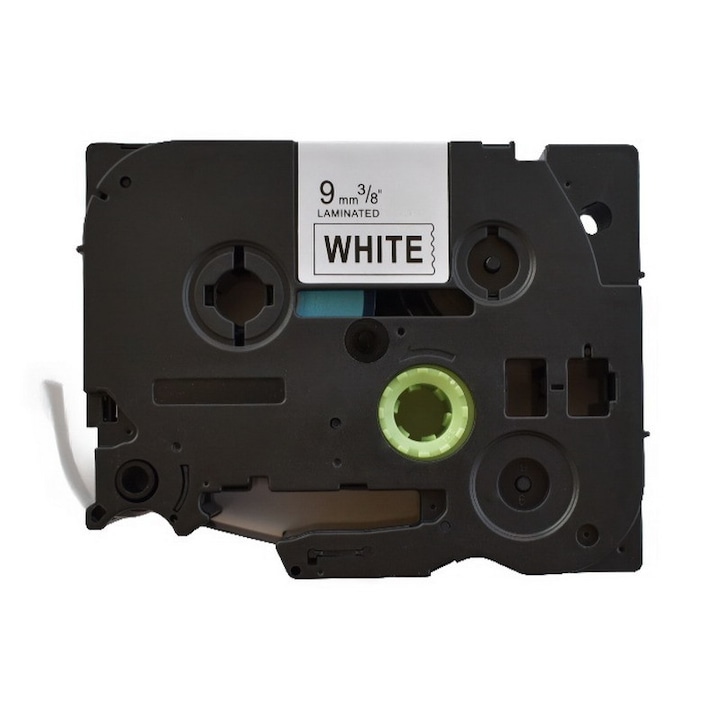Banda laminata compatibila Brother TZe-221 9mm negru / alb
