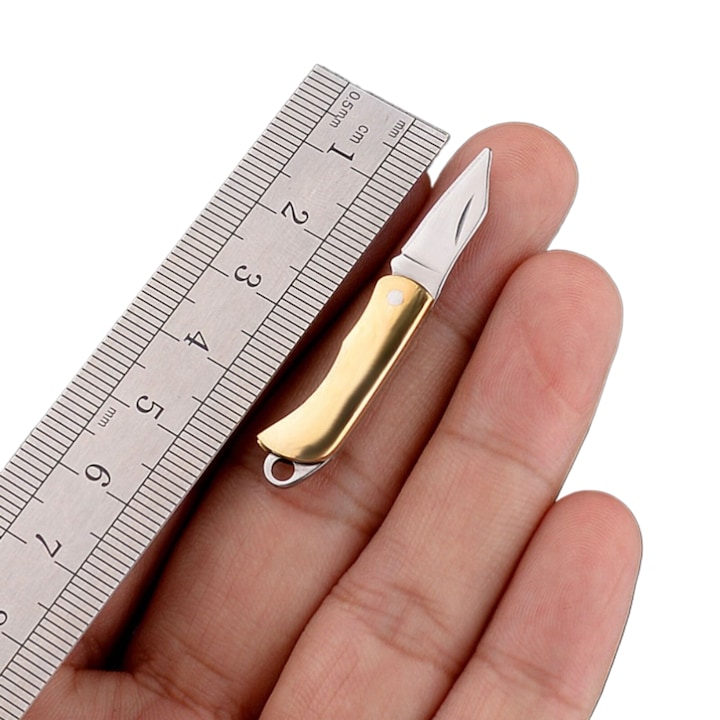 Dekoratív hal alakú tollkés, összecsukható, többfunkciós, sokszínű, 10cm