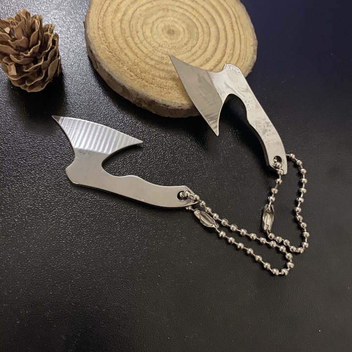 Briceag miniatura pliabil, portabil cu breloc, multifunctional