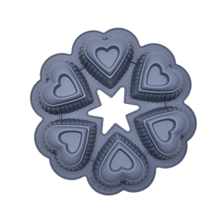 Szilikon muffinforma, 6 db-os, tapadásmentes