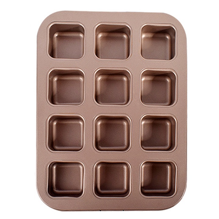 Sütőforma, 8 rekeszes, tapadásmentes, téglalap alakú