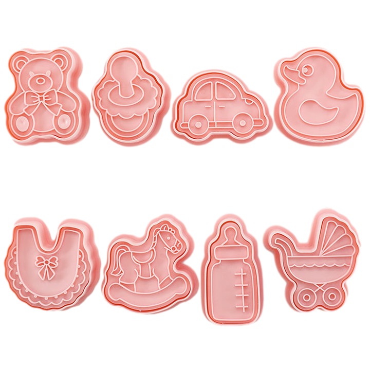 Forme prajituri, Enforose, set 8 bucati, plastic alimentar, usor de curatat, forme variate