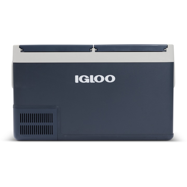 Хладилна кутия с компресор Igloo ICF80DZ AC/DC, 78 л, Син/Сив