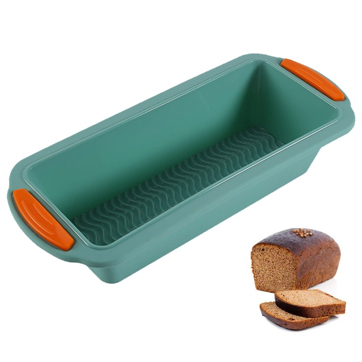 Szilikon kenyértartó tálca, zöld