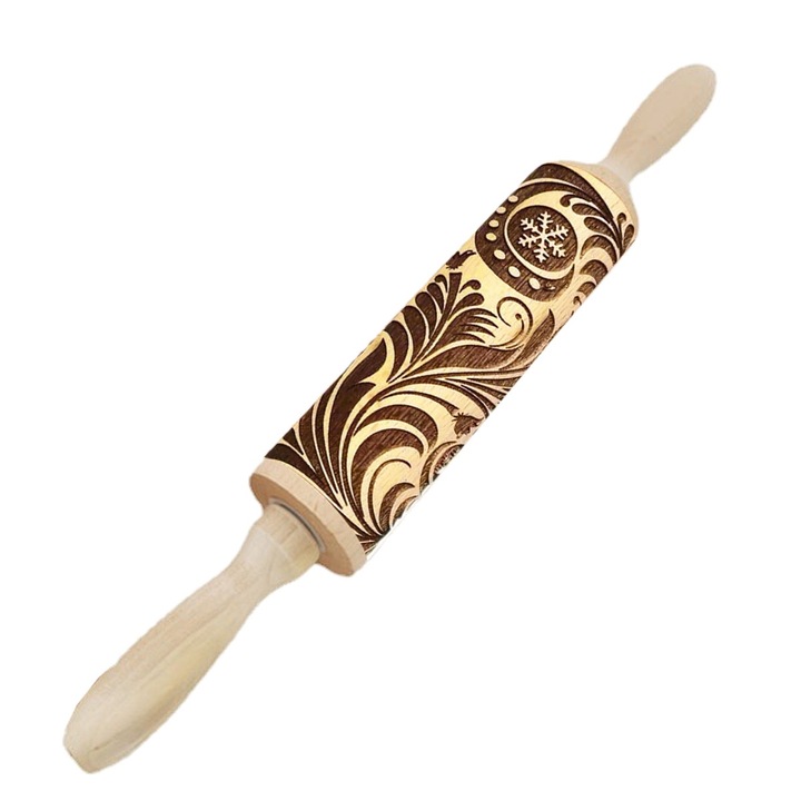 Дървена точилка с гравирани шарки, инструменти за декориране на кухня