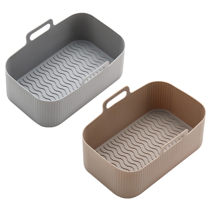 2 db szilikon sütőlap készlet, újrafelhasználható, szürke/barna, 30x45cm