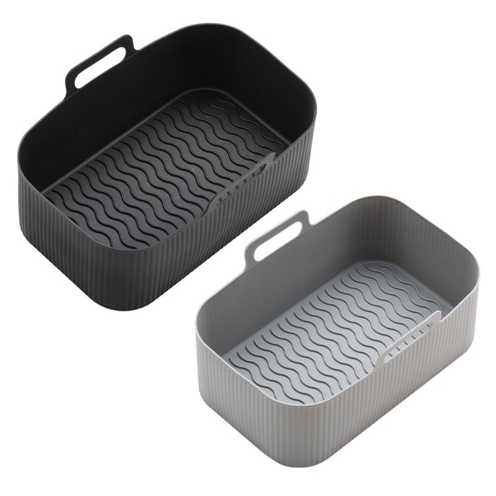 Szilikon sütőlap, újrafelhasználható, 2 db-os készlet, fekete/szürke, 30x40cm