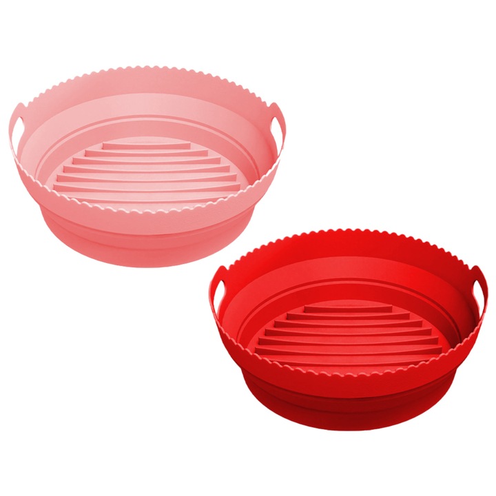 2 db-os szilikon sütőlap készlet, újrafelhasználható, piros/rózsaszín