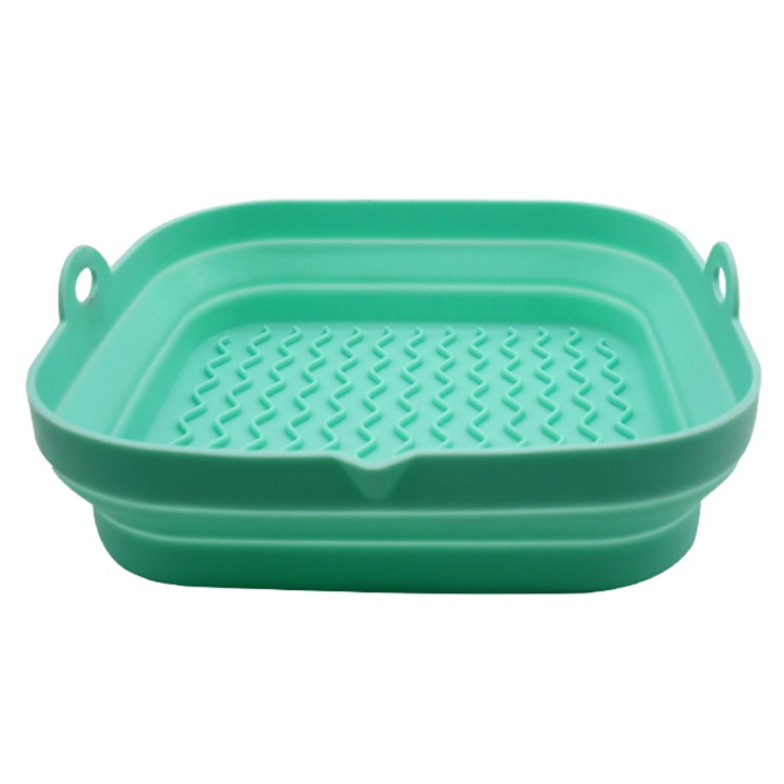 Covoras siliconic pentru friteuza aer HERUSI verde menta 23x23cm
