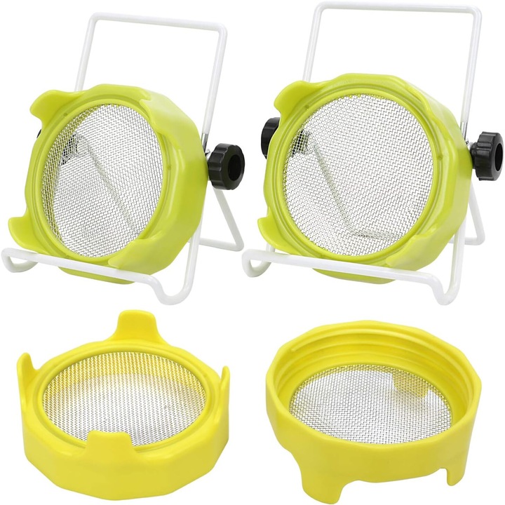 Kit de germinare, Enforose, capac din otel inoxidabil 316, pentru borcane cu gura larga, usor de curatat, set