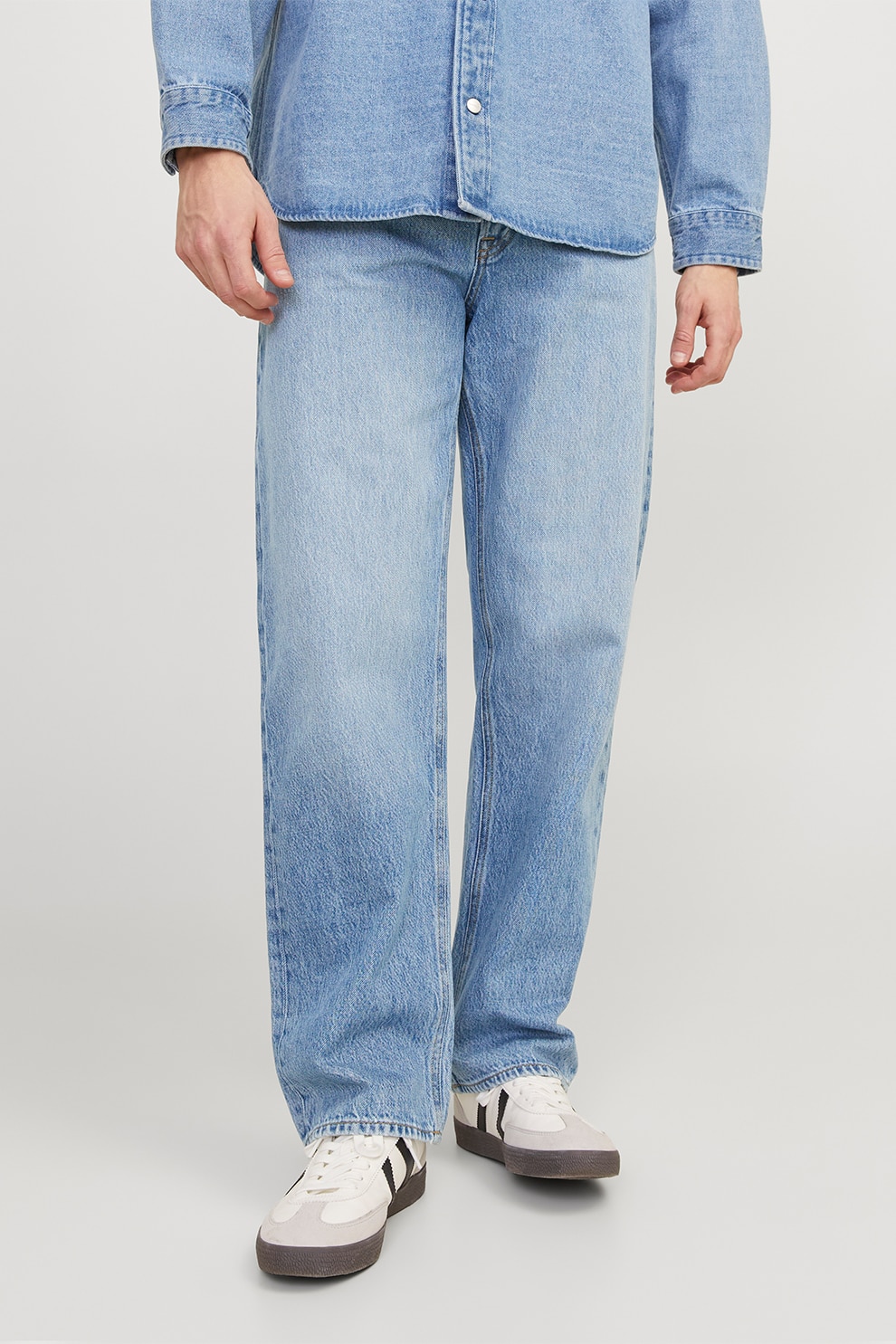 Jack & Jones, Blugi drepti cu talie medie, Albastru deschis, W32-L32