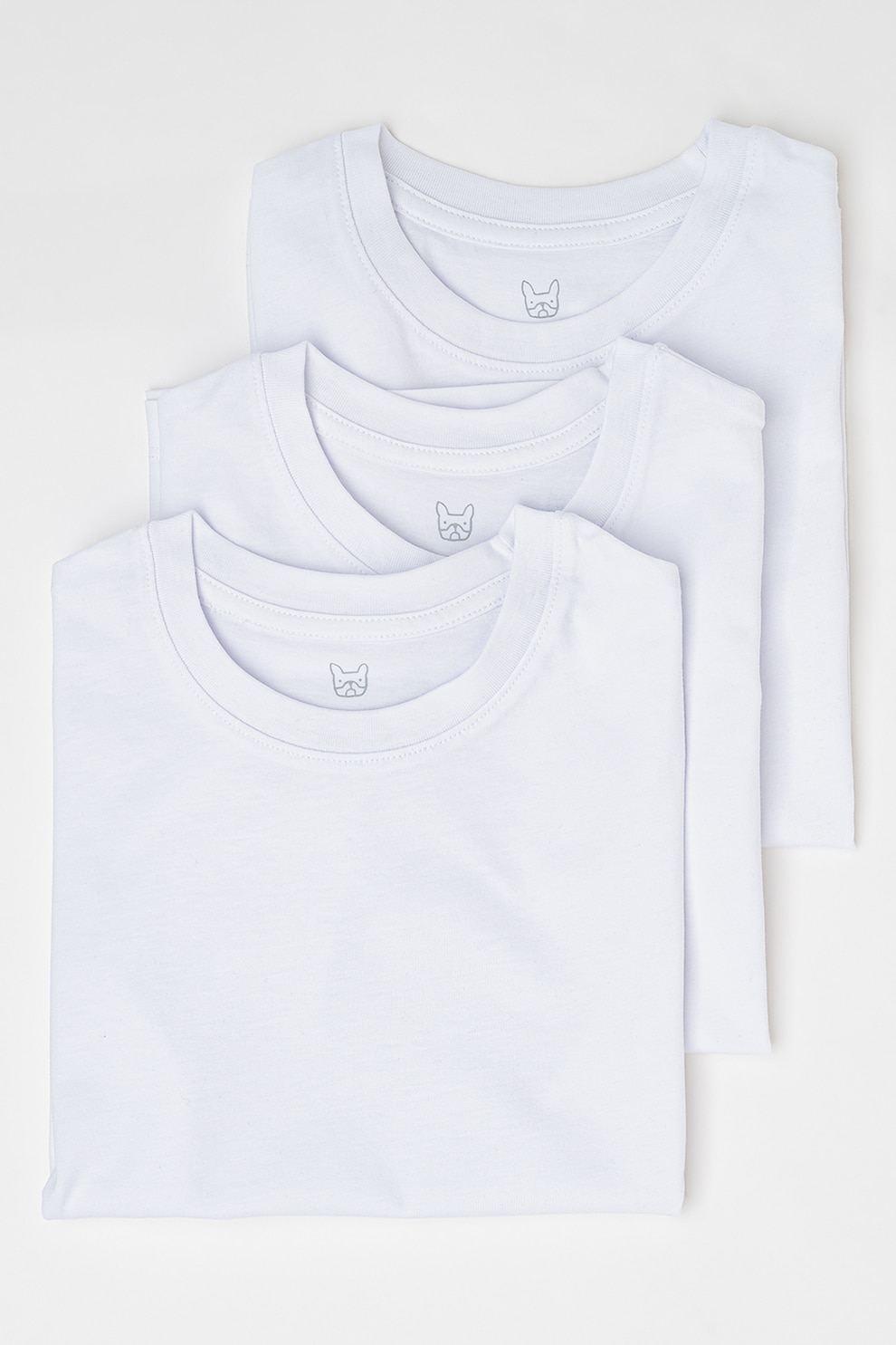 Jack & Jones, Set de tricouri din bumbac organic - 3 piese, Alb optic, 140 CM