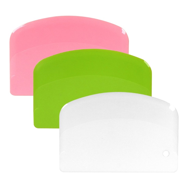 Set feliatoare din plastic pentru aluat, multifunctionale, 3 bucati, flexibil, usor de curatat