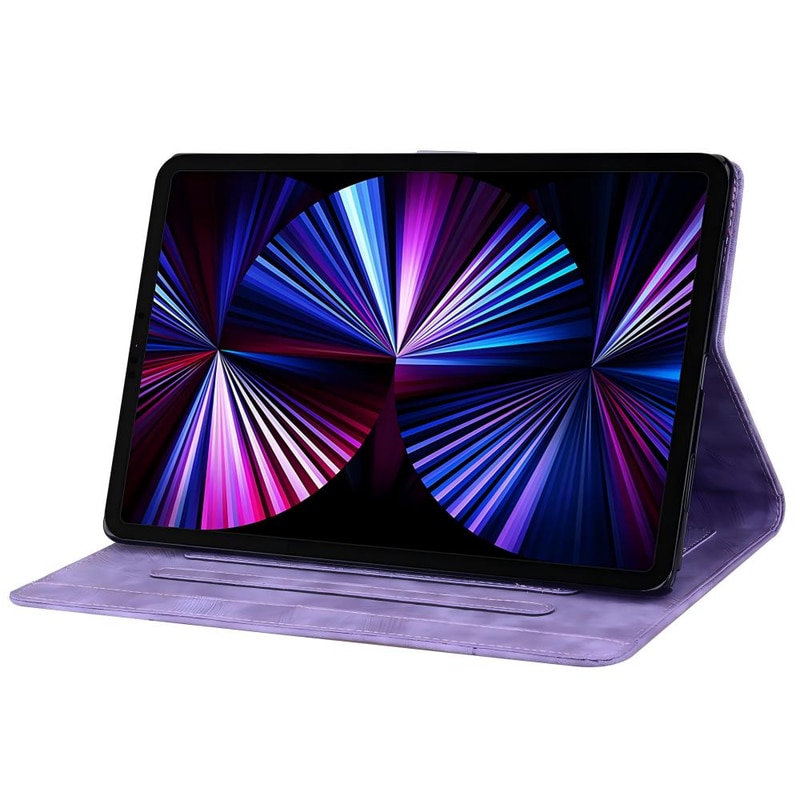 Husa tableta, Retro, cu slot pentru carduri, suport, mov, compatibila iPad Pro/Air, 10.9/11 inch