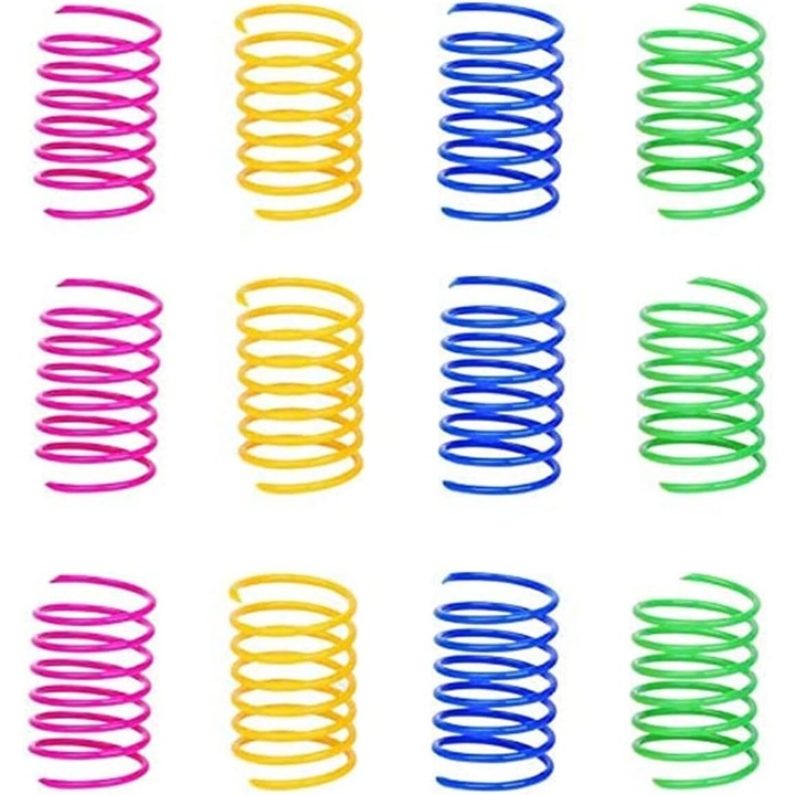 Set 12 jucarii pentru pisici, AMRINUGL, plastic, multicolor