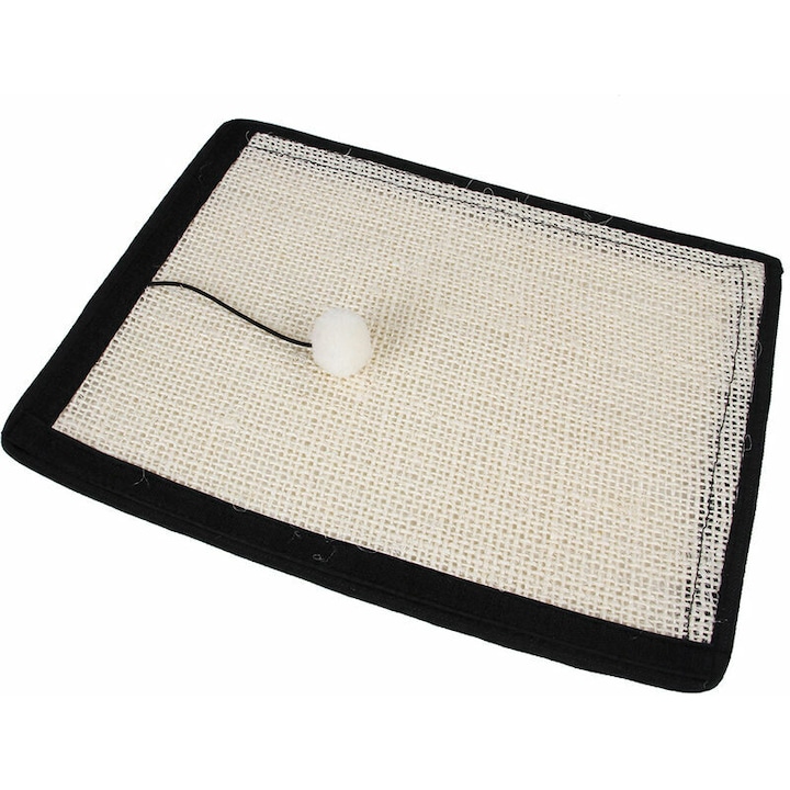 Подложка за драскане за котки, AMRINUGL, Памук / Лен, 40 x 29 см, Бежово / Черно