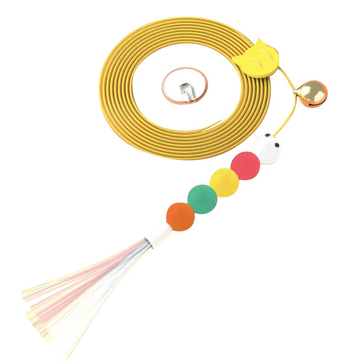 Jucarie interactiva pentru pisici, BGHYHYHI, fetru, 2 m, multicolor