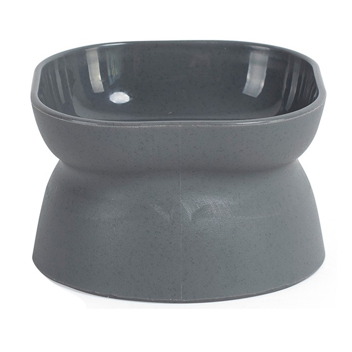 Castron pentru animale, AMRINUGL, gri, 12x8cm, polipropilena