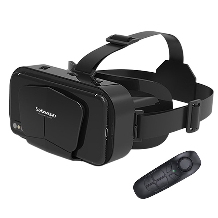 VR очила, Golxmse, регулируеми лещи, защита против синя светлина, черни, 22x12x15см