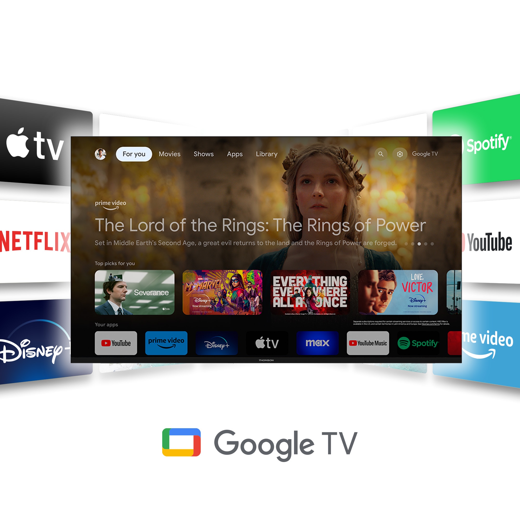 Televizor Thomson 75UG5C14 189 cm, 4K, Televizor Google Smart UHD