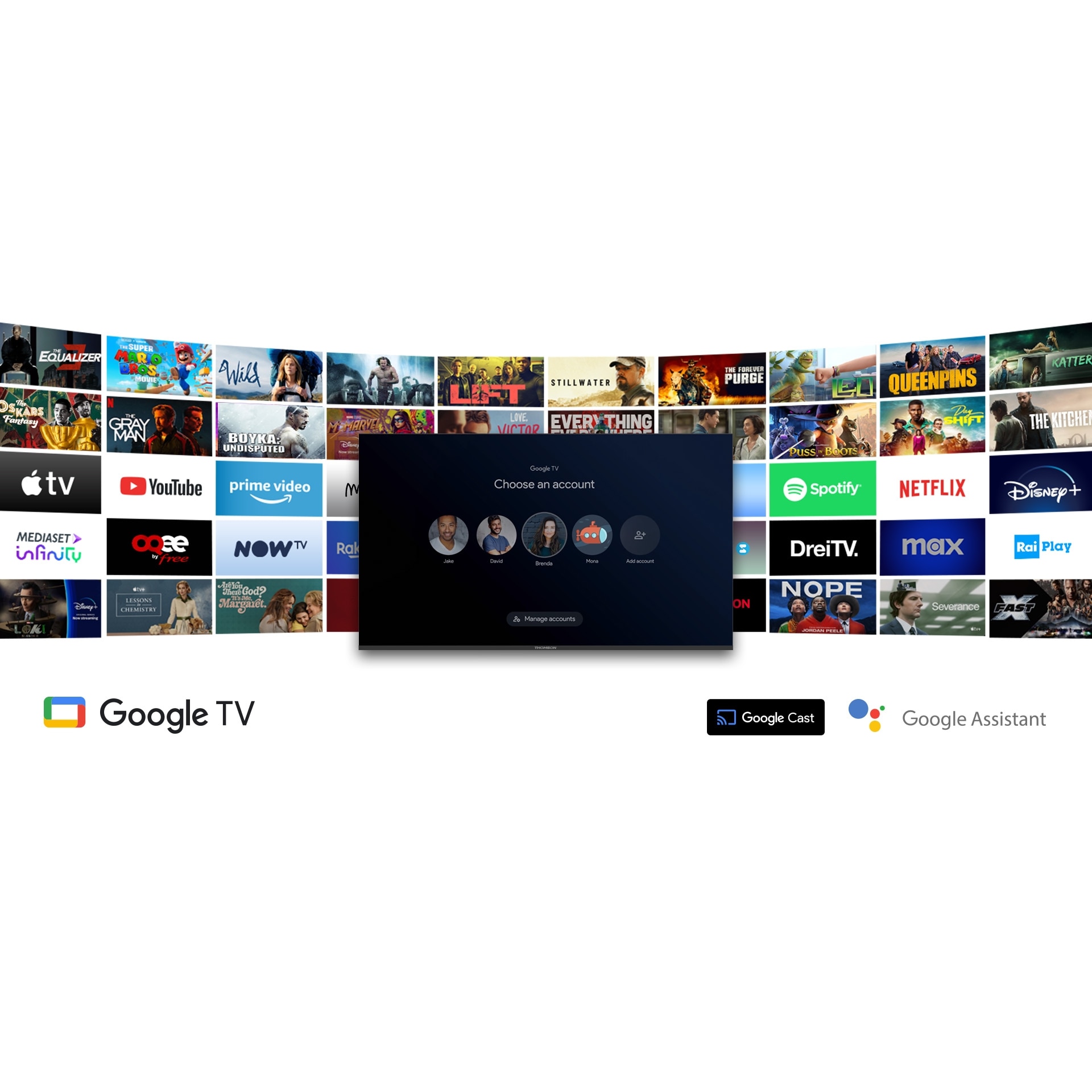 Televizor Thomson 65QG7C14 164 cm, 4K, Smart QLED Pro Google 144Hz