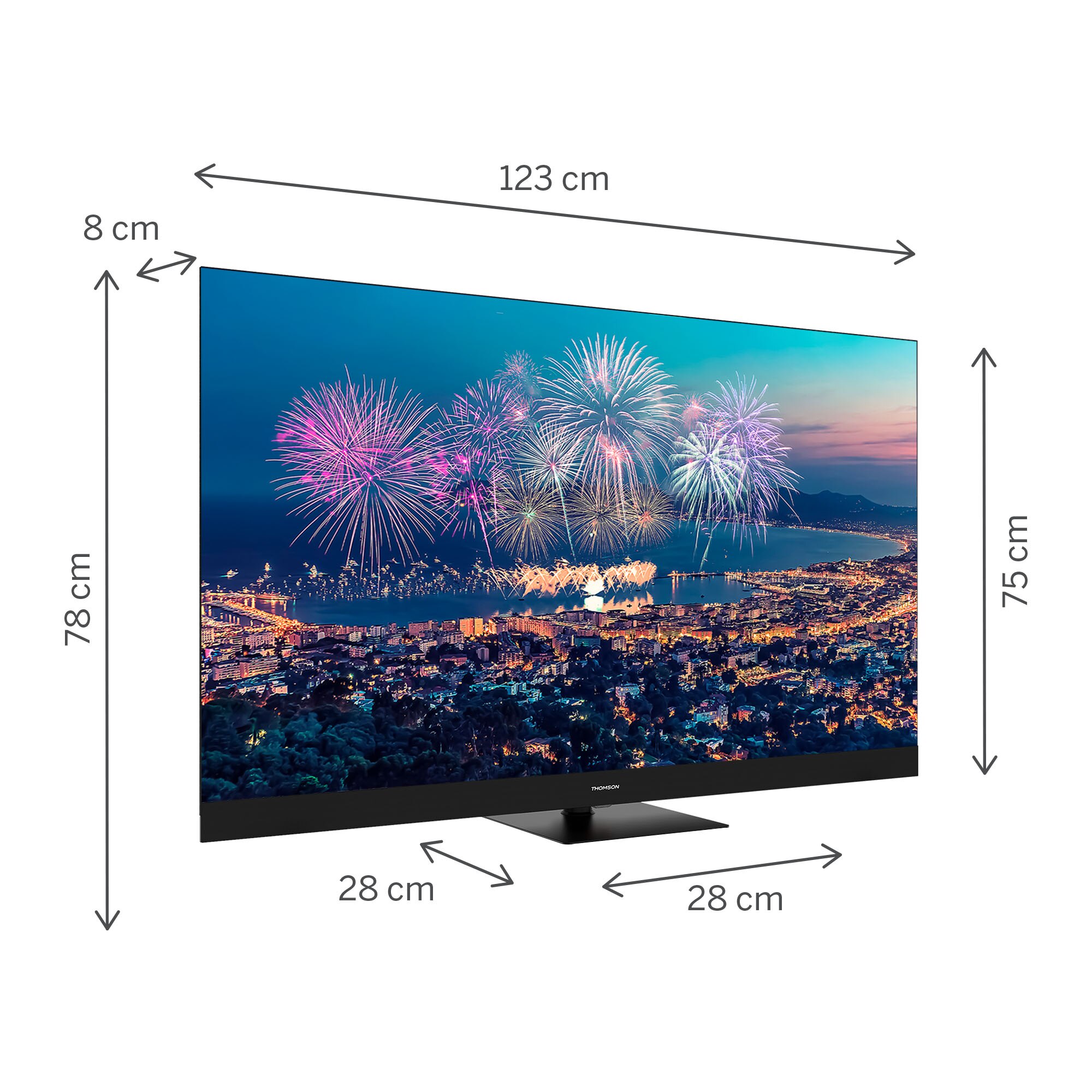 Televizor Google Thomson 55QG6C14 139 cm, 4K, Smart QLED Plus cu difuzor frontal
