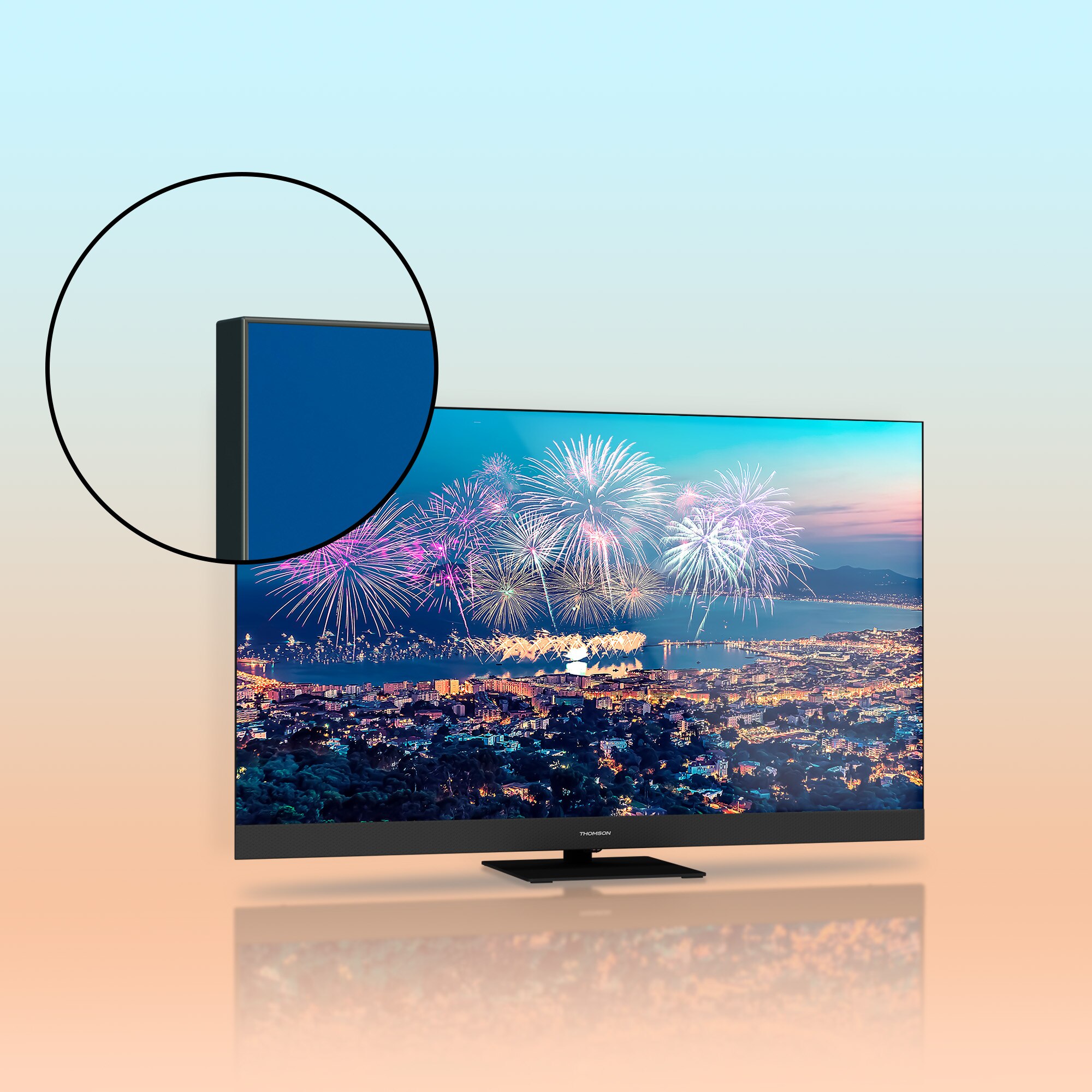 Televizor Google Thomson 55QG6C14 139 cm, 4K, Smart QLED Plus cu difuzor frontal