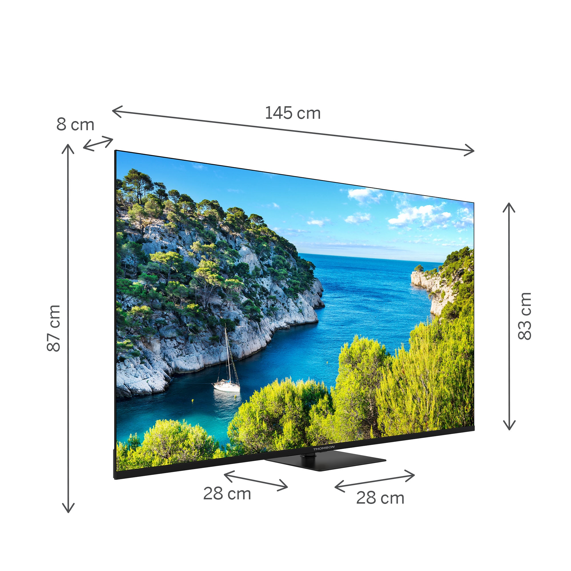 Televizor LCD 65", THOMSON, 4K Ultra HD, HDR10, negru