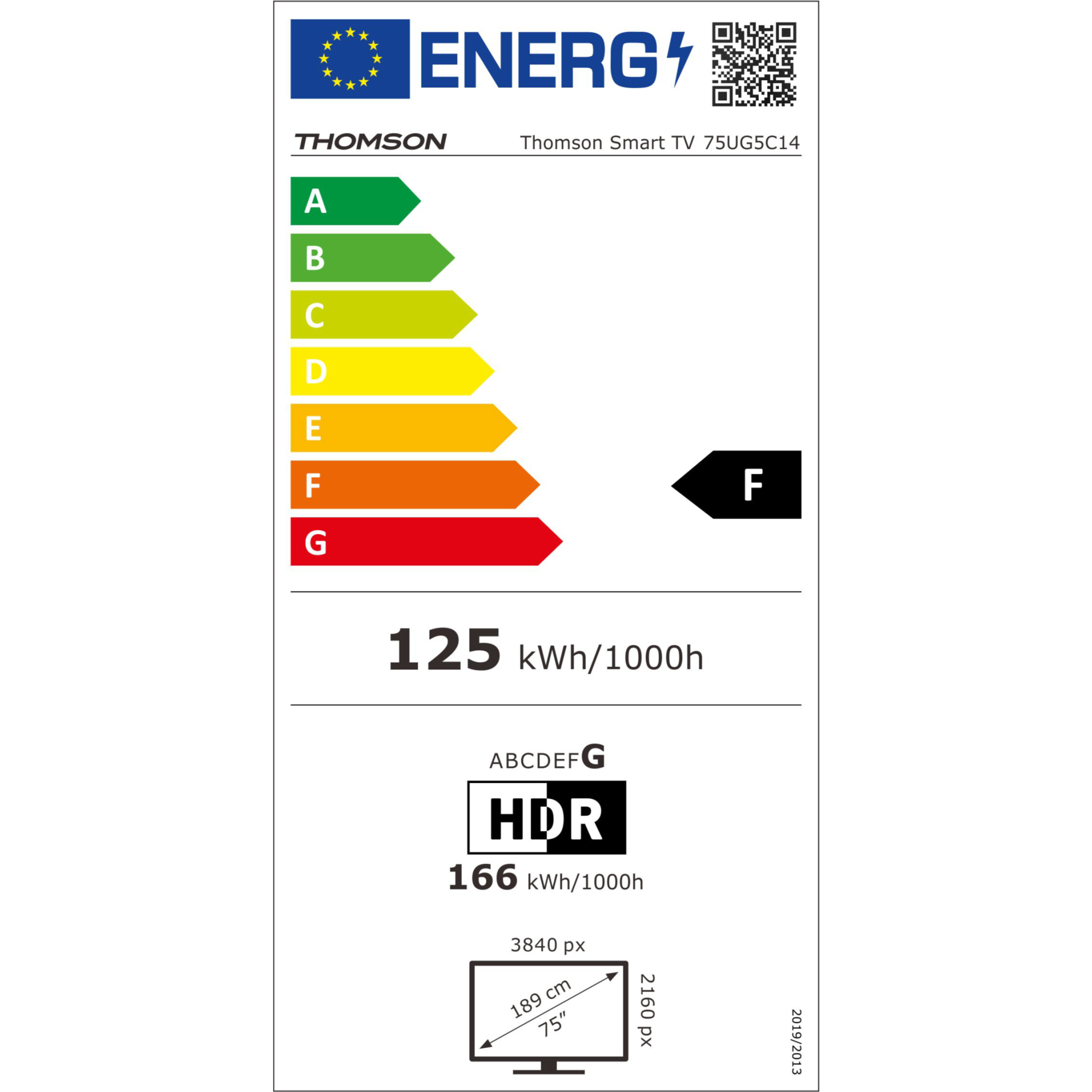 Televizor Thomson 75UG5C14 189 cm, 4K, Televizor Google Smart UHD
