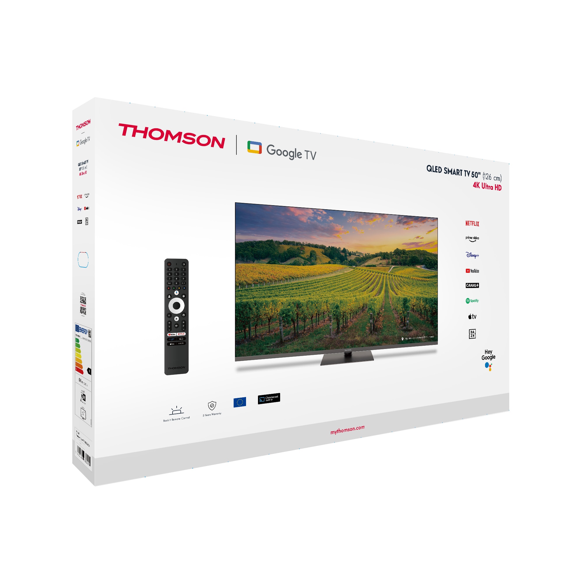 Televizor Google Thomson 50QG5C14 126 cm, 4K, QLED inteligent