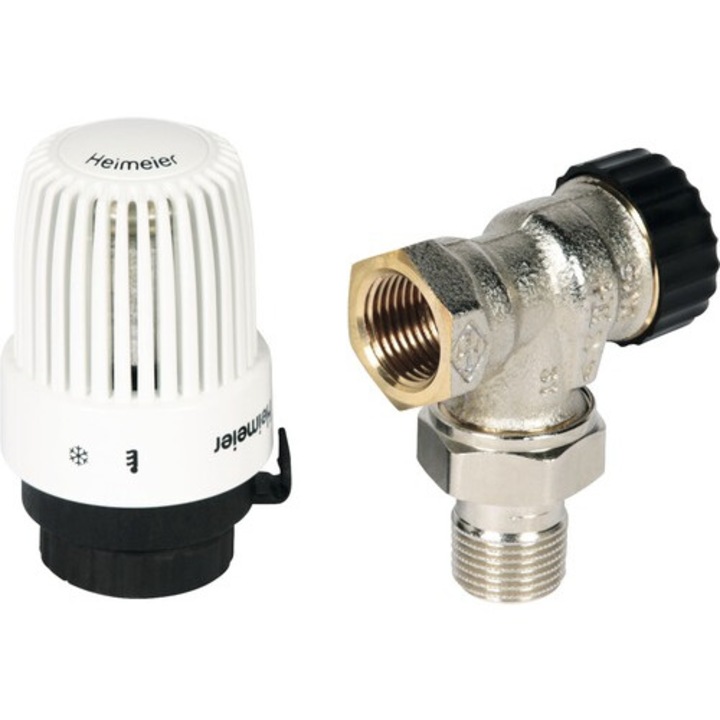 Set Robinet Coltar Cu Cap Termostatic Tip S Heimeier 1/2”