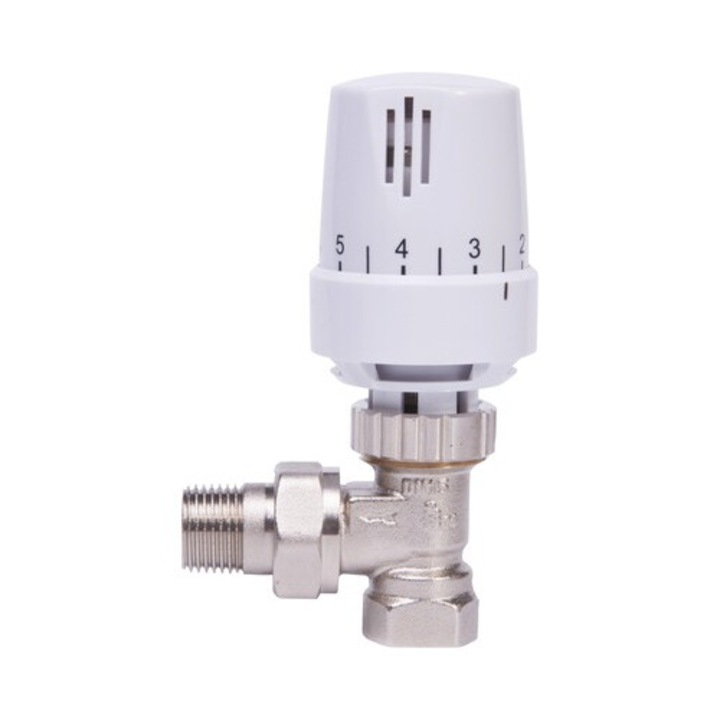 Set Robinet Termostatat Coltar 1/2” Alb