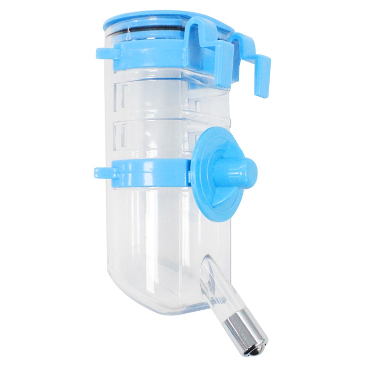 Dispenser apa pentru animale, BGHYHYHI, capacitate 350ml, culoare albastra