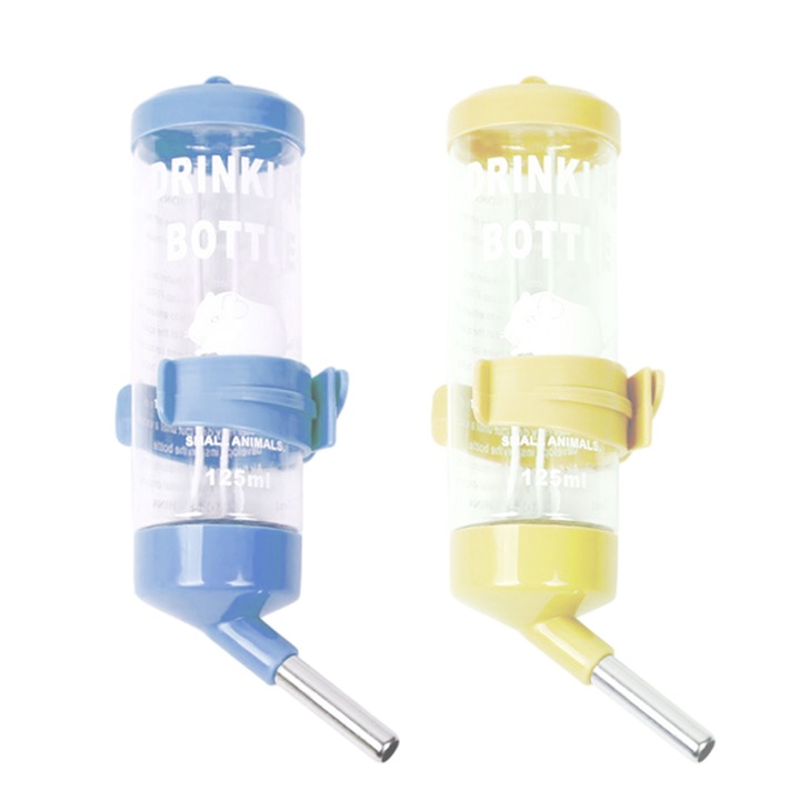 Комплект от 2 контейнера за вода по 250 мл за малки животни, подходящи за зайци, норки, хамстери, морски свинчета