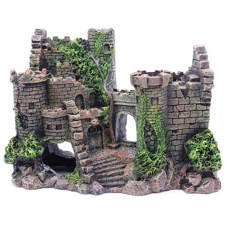 Декорация Enforose, Воден замък, Екологична, Смола, Дизайн с мъх, 10гр или по-голям