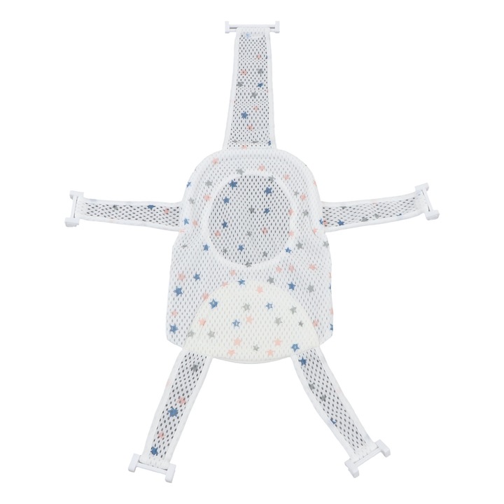 Scaun de baie pentru copii AMRINUGL, retea de suport ajustabila, antiderapanta, material respirabil, 30x45cm