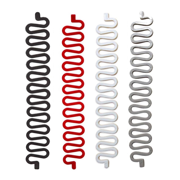 Set instrumente de impletit parul, 4 culori, 19.5x2.5cm