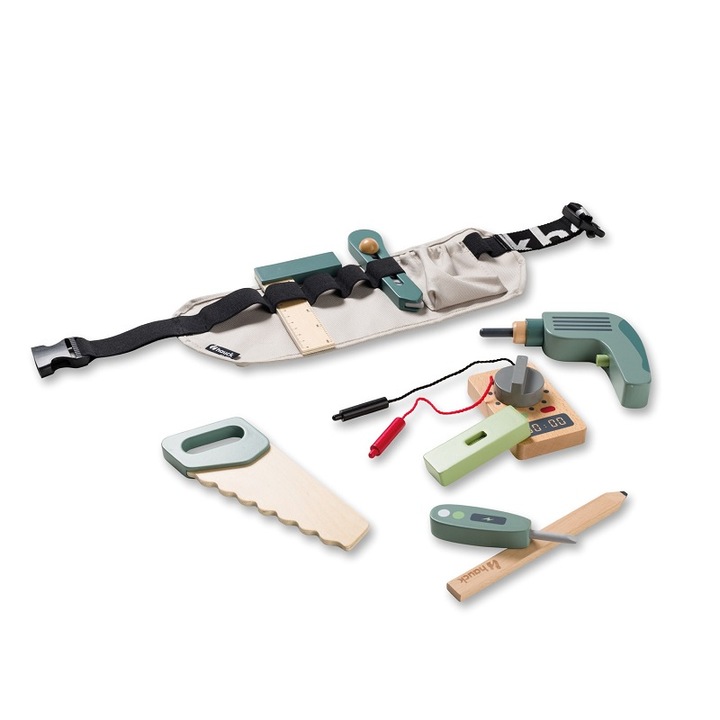 Set Scule Mester Lemn FSC Centura Ajustabila Joc de Rol, 9 unelte