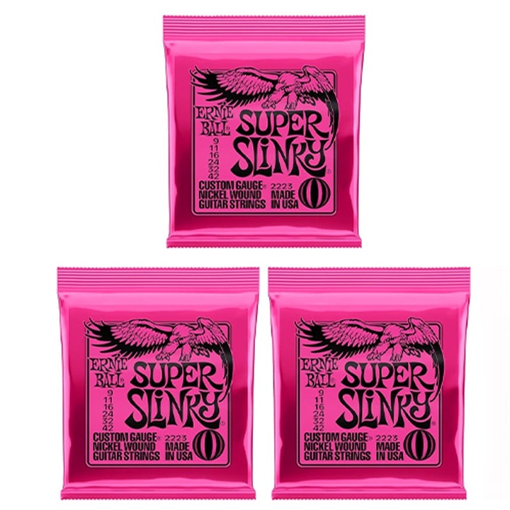 Комплект от 3 струни за електрическа китара, ERNIE BALL, балансиран тон, 9-42