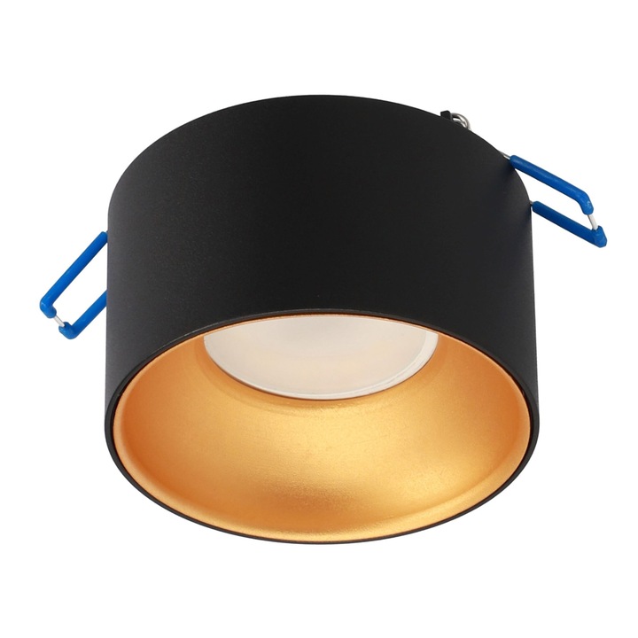 Spot fara bec inclus, EDO Solutions, Zama Black Gold S, IP20, rotunda neagra