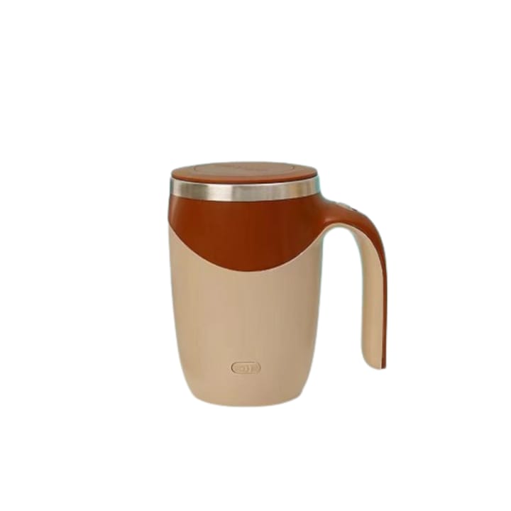 Cana automata amestecare, minimalist moderne, maro, 380ML