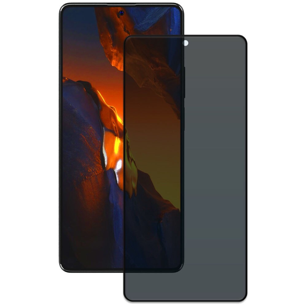 Folie din sticla securizata pentru Xiaomi Poco F5, HAMSTERBOX Privacy Shield, Protectie completa ecran, Full face, Aplicare rapida, Case Friendly, Negru